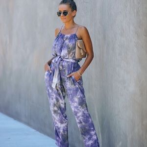 NWT VICI POCKETED TIE DYE JUMPSUIT